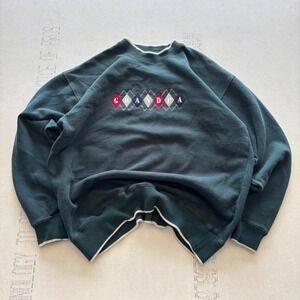 Vintage Forest green crewneck